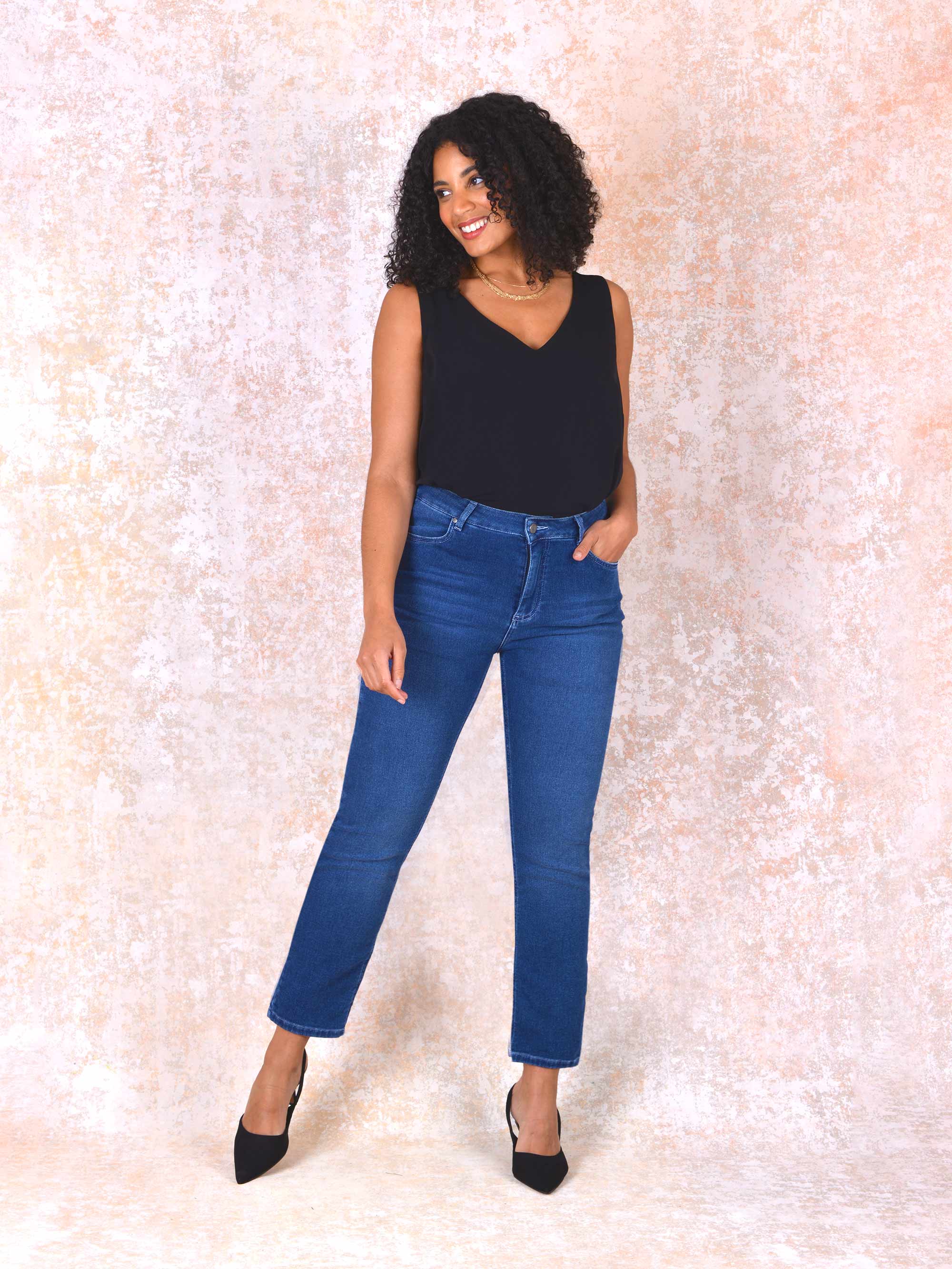Stretch Denim Jersey Slim Jeans - Leg Lengths Available - Image 3
