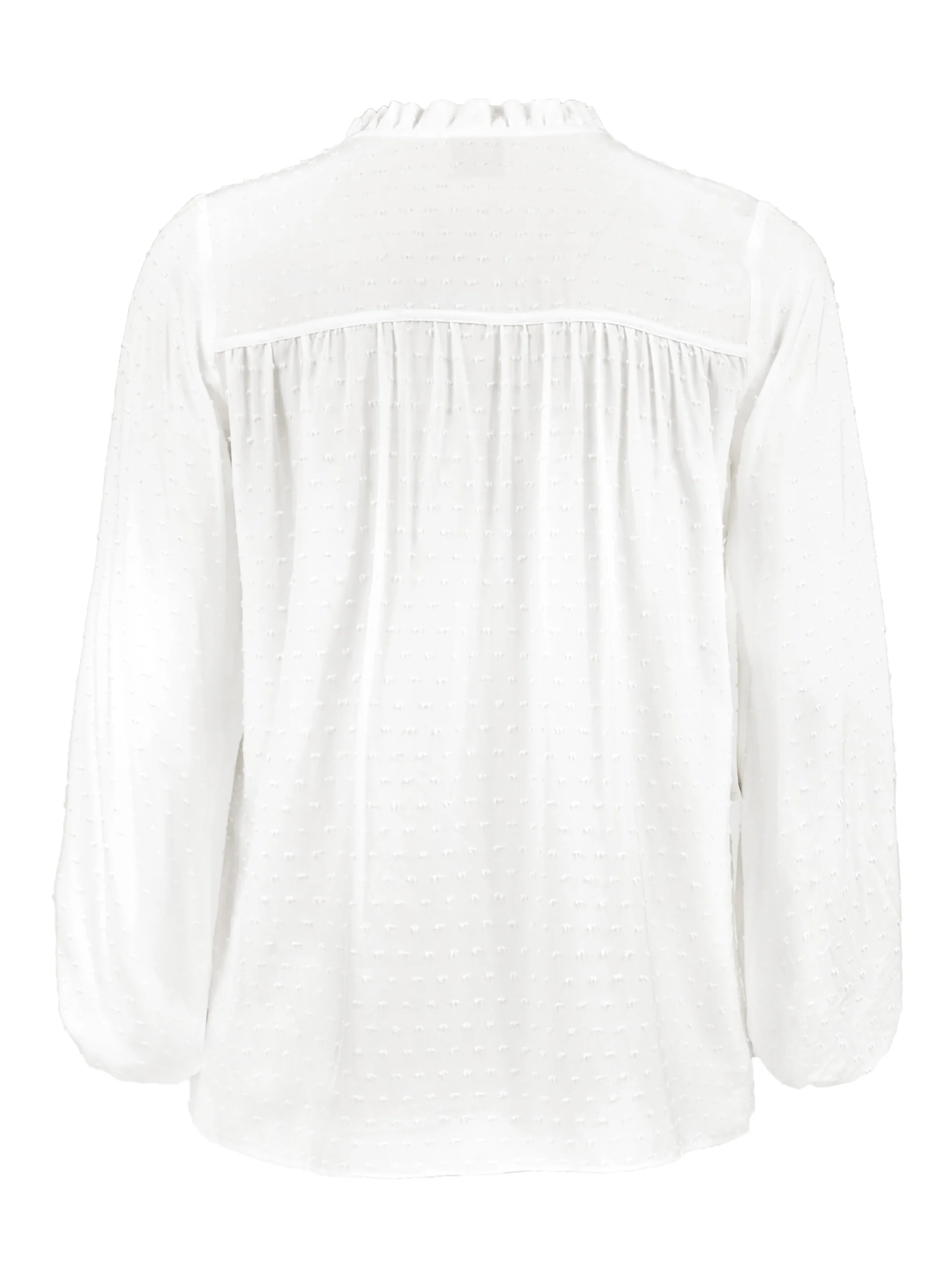 White Textured Dobby Boho Blouse - Image 5