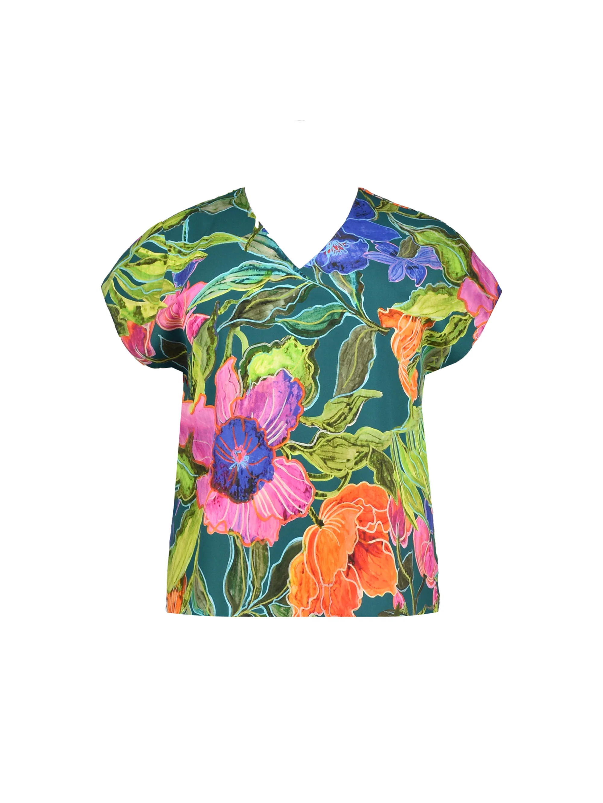 Tropical Print Grown On Sleeve Tee - Image 6