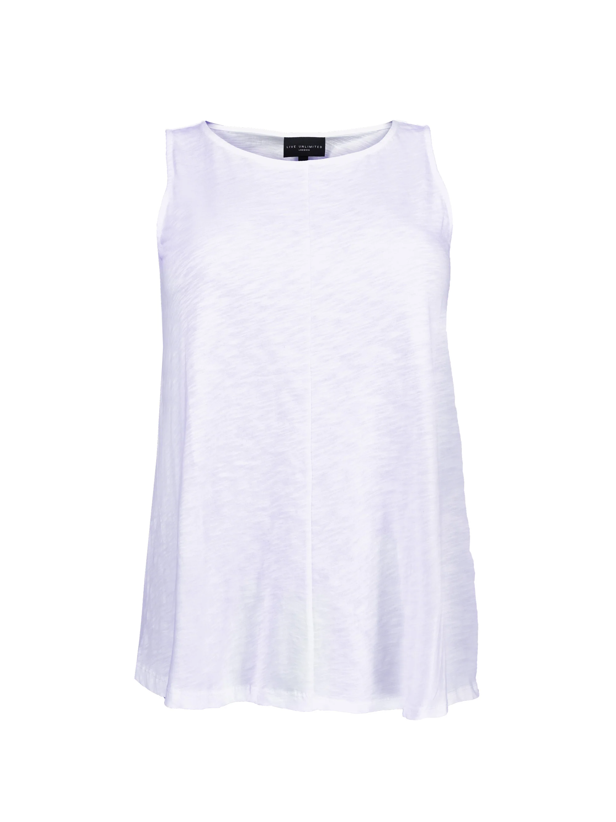 White Cotton Slub Round Neck Vest - Image 4