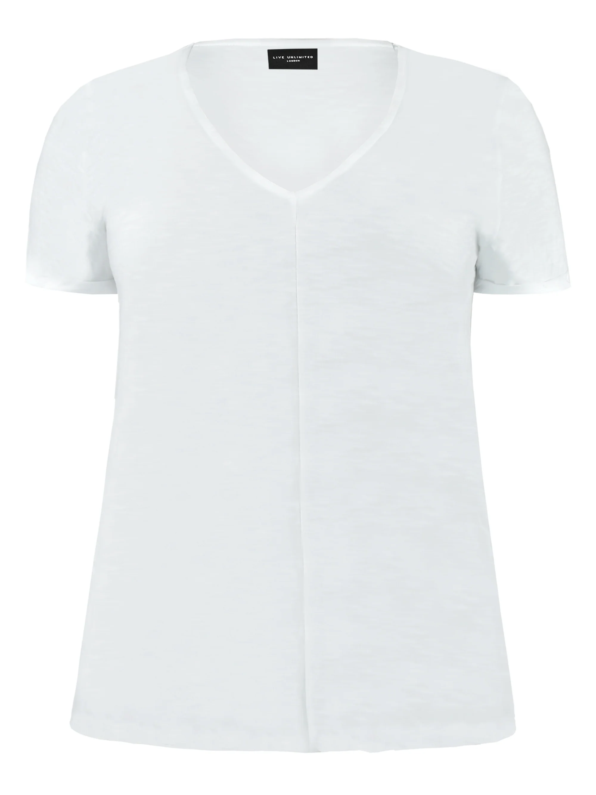 White Cotton Textured Short Sleeve Tee - Image 4