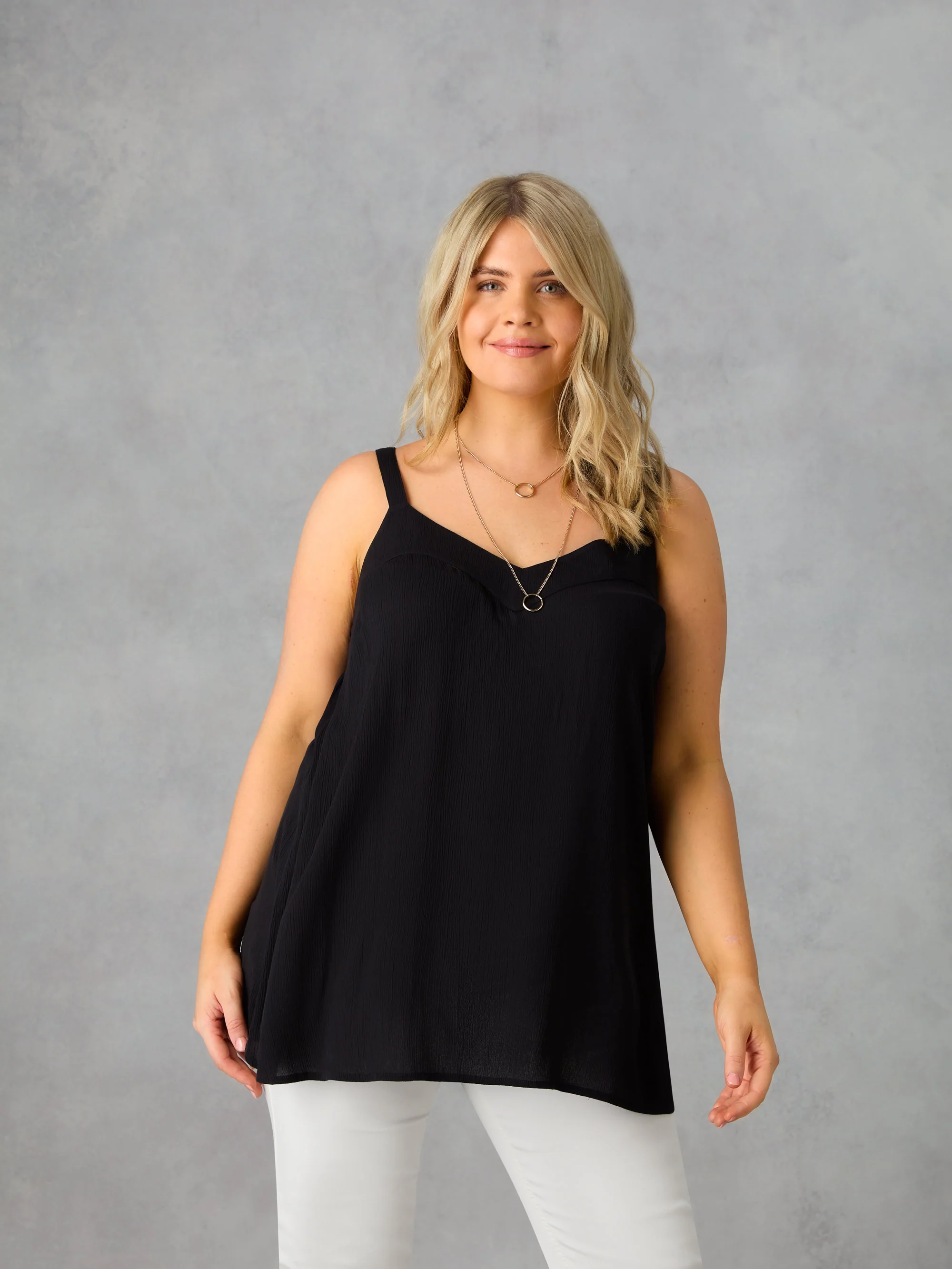 Black Crinkle Cami - Image 3
