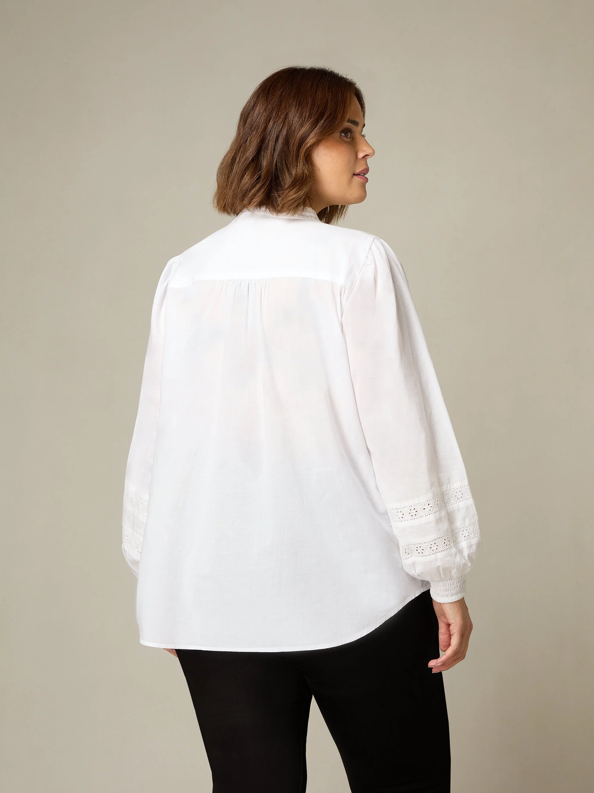 White Pintuck Blouse - Image 4