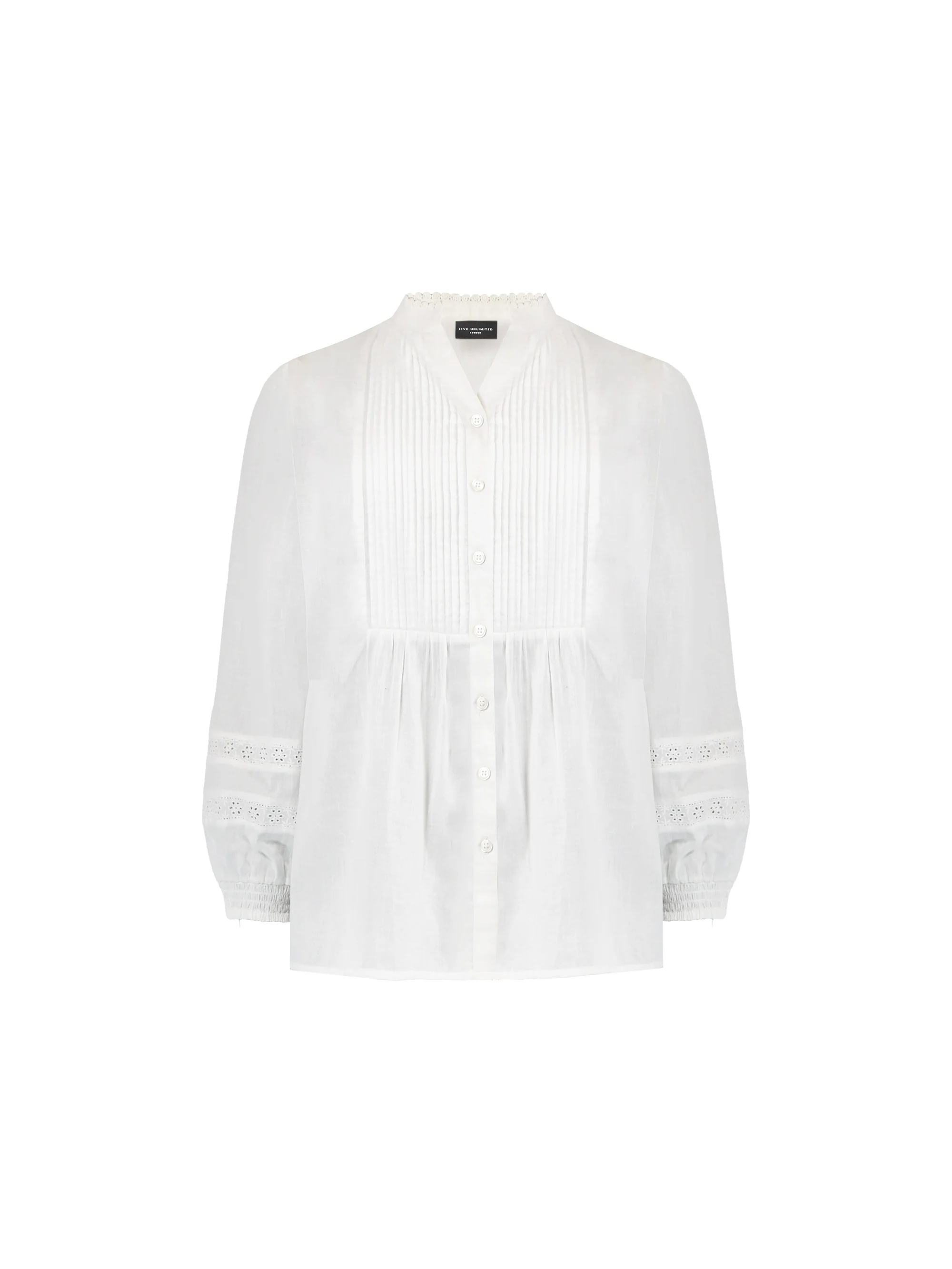 White Pintuck Blouse - Image 5