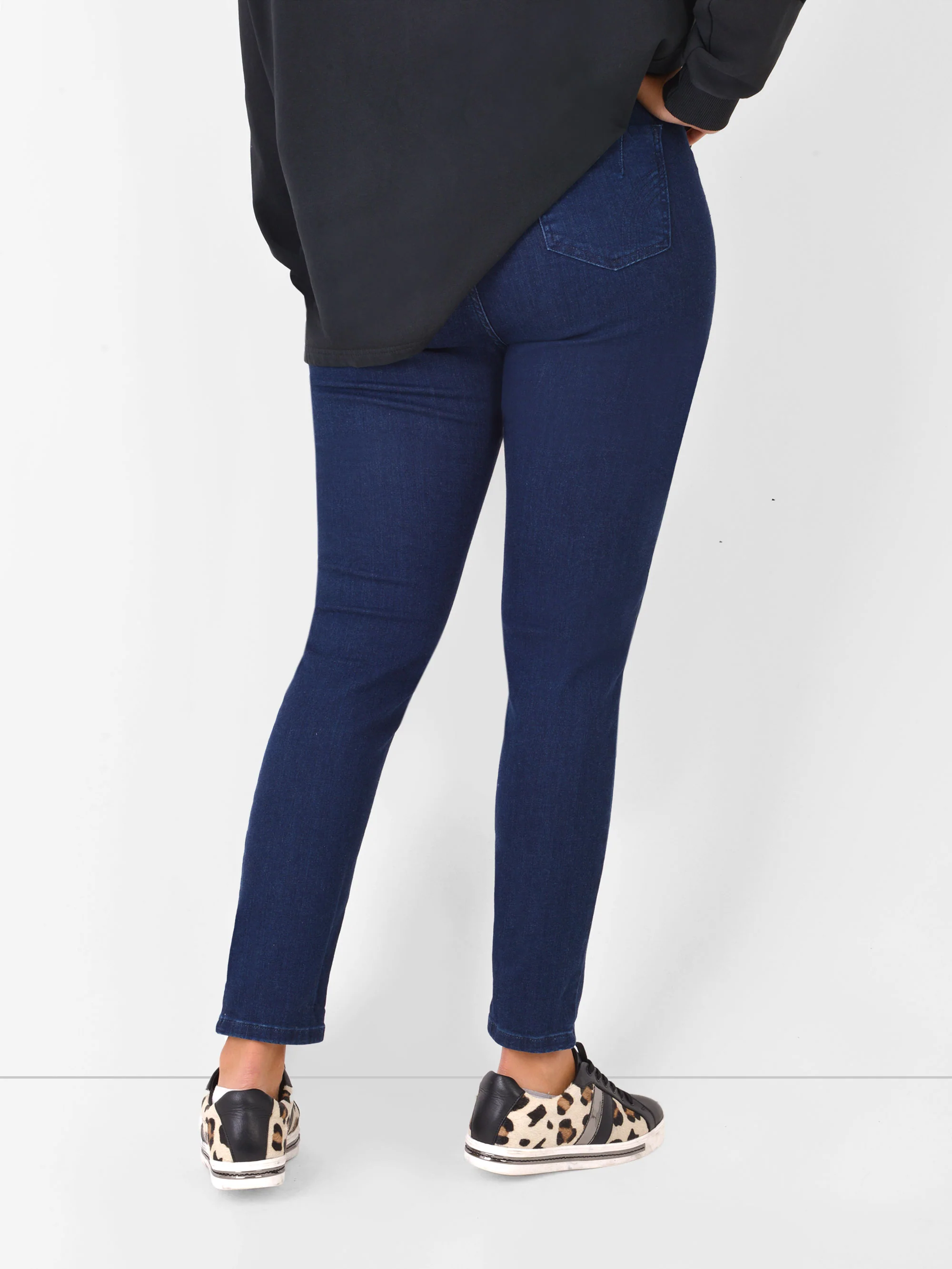 Zip Detail Jeans Blue - Image 2